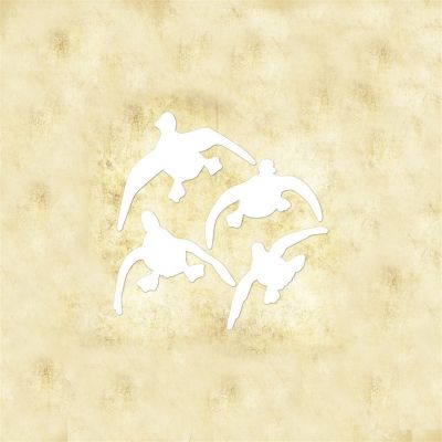 Ducks Flying - Vinly Die Cut Decal 6" x 8" WHITE