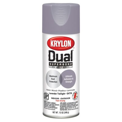 Krylon Dual Superbond Paint+Primer; Satin Lavender Twilight; 12 oz. Aerosol