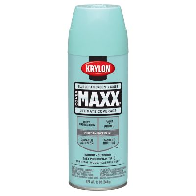 Krylon Covermaxx Paint+Primer; Gloss Blue Ocean Breeze; 12 oz. Aerosol
