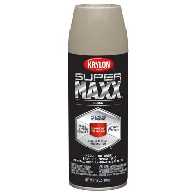 Krylon Supermaxx Paint+Primer; Gloss Khaki; 12 oz. Aerosol