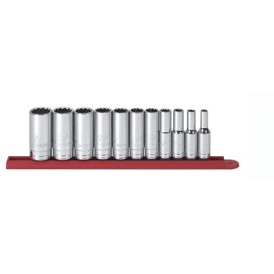 KDT80563 image(0) - 11PC 3/8" DR 12PT DEEP SAE SOCKET SET