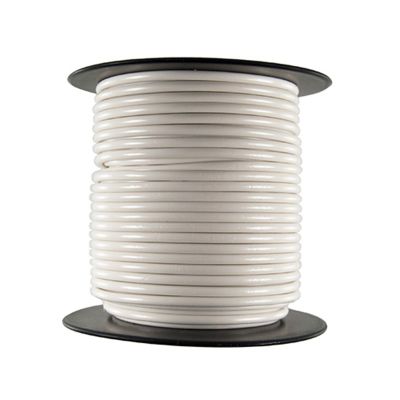 Primary Wire - Rated 80C 12 AWG, White 100 Ft.