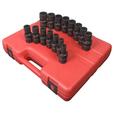 SUN2855 image(0) - 15 PC 1/2" DR 12 PT METRIC UNIV IMPACT SOCKET