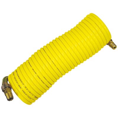MIL1667 image(0) - 1/4 in. x 12 ft. Nylon Re-Koil Air Hose, Yellow