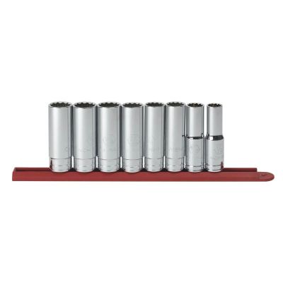 KDT80713 image(0) - 8PC 1/2" DR 12PT DEEP SAE SOCKET SET