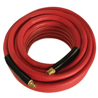 MTN91003998 image(0) - 3/8"X25' 300 LB. RED RUBBER AIR HOSE 1/4" MXM COUPLED