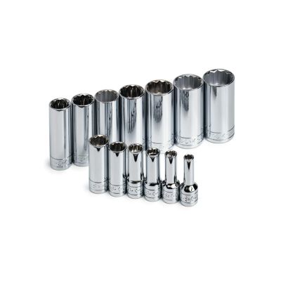 SKT4453 image(0) - SOCKET SET 3/8IN. DRIVE 13PC SAE DEEP 12 POINT
