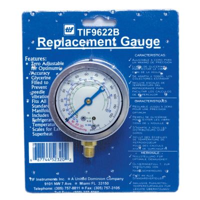 TIF9622B image(0) - REFRIGERANT GAUGE GLYCERINE LOW SIDE R12