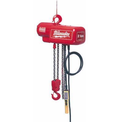 MLW9573 image(0) - 2 TON ELECTRIC CHAIN HOIST 10 FT. LIFT, 8 FT. PER MINUTE