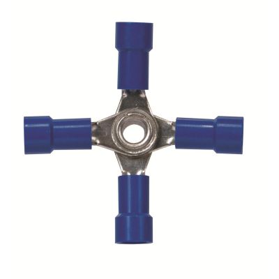 JTT2266H image(0) - 16-14 4 Way Connector Blue