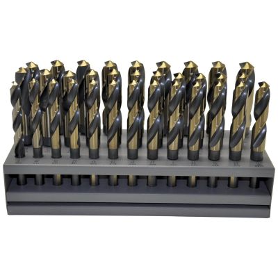 KNK33KK12 image(0) - KnKut 33 Piece S&D 1/2" Reduced Shank Drill Bit Set 1/2"-1" by 64ths