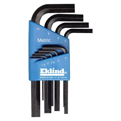EKL10509 image(0) - HEX KEY SET 9 PC METRIC SHORT 1.5-10MM