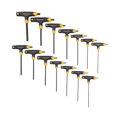 KDT83514 image(0) - 14PC SAE/MET T-HANDLE HEX KEY SET