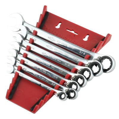 KTI45902 image(0) - 7 pc Rev. Ratcheting Wrench Set 5/16-3/4"