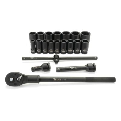 TIT44002 image(0) - 20 pc. 3/4 in. Dr 6 pt. Metric Impact Socket Set