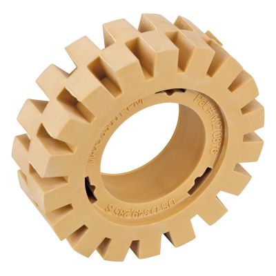 DYB92240 image(0) - 4" (102 mm) Dia. x 1-1/4" (32 mm) Wide Beige Rubber Eraser Wheel