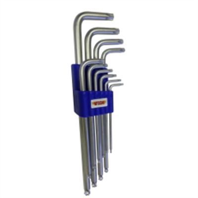 VIMBLTX100 image(0) - VIM Tools 10-Piece Long Handle Ball Torx Wrench Set