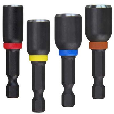 MLW49-66-4562 image(0) - 4-PC SHOCKWAVE 1-7/8" MAGNETIC NUT DRIVER SET