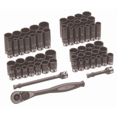 GRE81259CRD image(0) - 3/8" Dr. 59pc Fract. & Metric Duo-Socket Set - 12