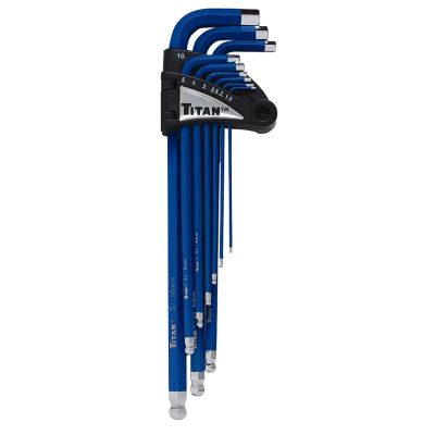 TIT12714 image(0) - 9 Pc. Xtra Long Arm Ball End Hex Key Set (Metric)
