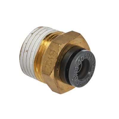 Straight Male Connector 1/4 IN Tube X 3/8 IN NPT (2)