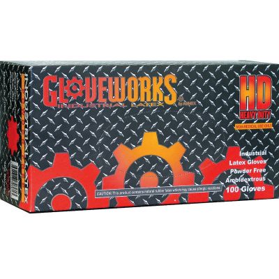 Gloveworks HD P/F Textured Latex Gloves XXLarge - Case