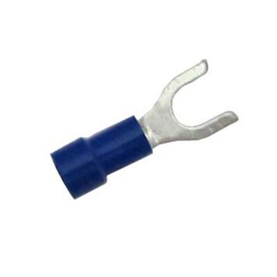 #8 Terminal Spade Blue Insulated Vinyl (16-14) (100/Bag)