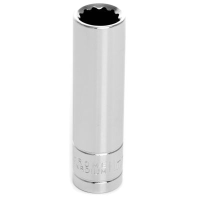 Chrome Socket, 3/8" Drive, 11mm, 12 Point, Deep