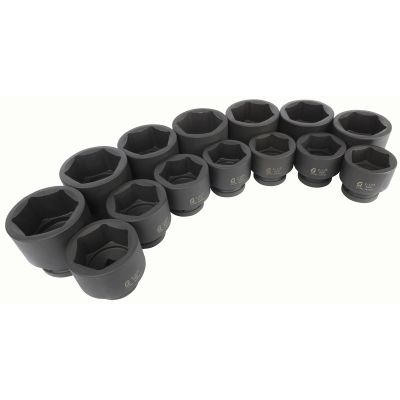 Sunex Tools 14-Piece 1 in. Drive Fractional SAE Fractional Impact Socket Set