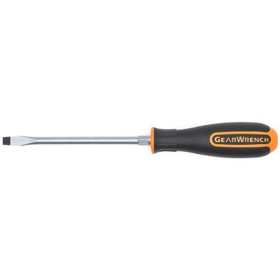 Slotted 1/4 in.x4 in. Screwdriver with Hex Bolster (Orange)