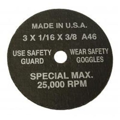 Cut-Off Whels 3" x 1/8" x 3/8" Hole-5 Per Display Card