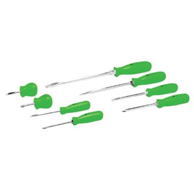 8pc Hi-Viz Green ScwDrv Set
