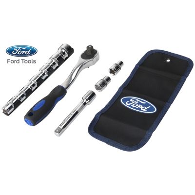 Ford Tools 1/2" Drive Metric Ratchet and Socket 11-Piece Set