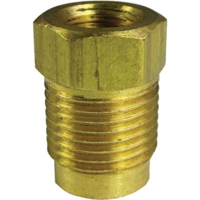 Brass Brake Line Adapter 3/16" x 1/4" x 7/16" x 24 TPI
