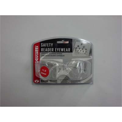 Safety Glasses - Veratti 2000 Readers Clear Lens, Enfog Diopter +1.0