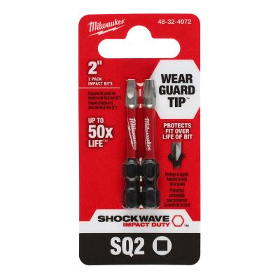 SHOCKWAVE Impact Duty? 2" SQ2" Bit 2PK