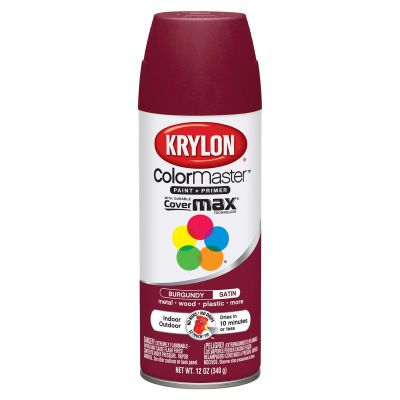 Krylon Colormaster Satin Touch; Burgundy; 12 oz. Aerosol