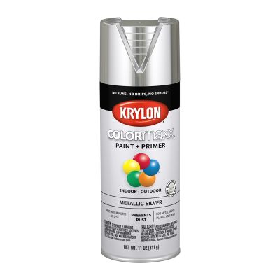 Krylon COLORmaxx Paint + Primer, Metallic Silver
