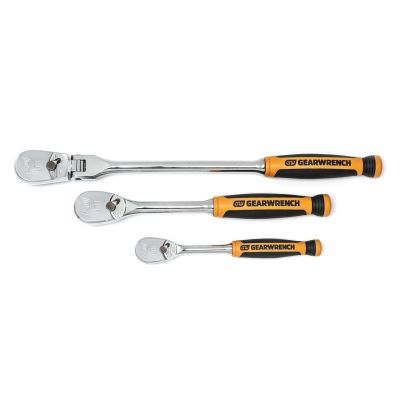 GEARWRENCH 3-Piece 1/4 & 3/8 in. 90-Tooth Mixed Cushion Grip Ratchet Set