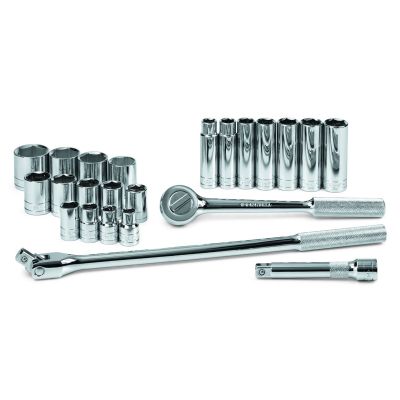 23 pc. 1/2" Drive 6-Point Std & Deep SAE Socket Set