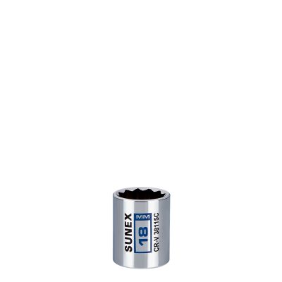 Sunex Tools 18 mm Chrome Socket 12-Point