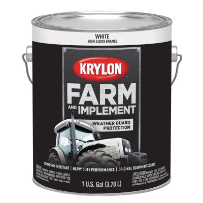 Krylon Farm/Implement; Gloss White; 128 oz. Gallon