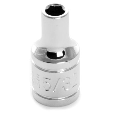 Chrome Socket, 1/4" Drive, 5/32", 6 Point, Shallow