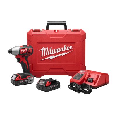 Milwaukee M18 1/4 in. Hex Impact Driver w/ (2) Batteries Kit