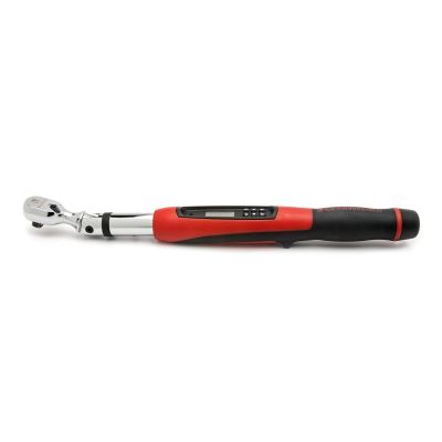 3/8 Drive Flex-Head Electronic Torque Wrench with Angle 10-100 Ft/Lbs.