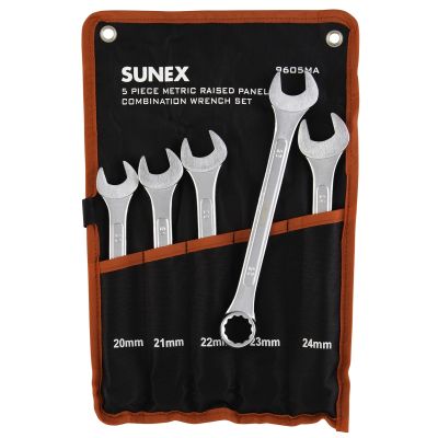 5-PC Metric Raised Panel Combi Wrench Set