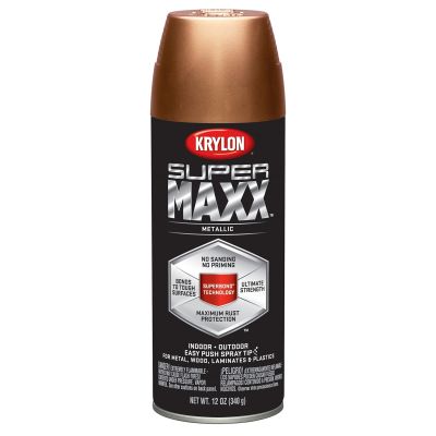 Krylon Supermaxx Paint+Primer; Metallic Copper; 12 oz. Aerosol