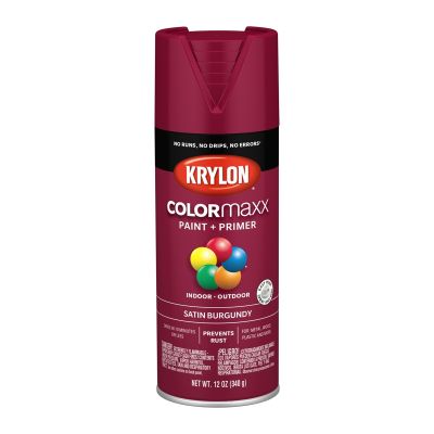 Krylon COLORmaxx Paint + Primer, Satin Burgundy