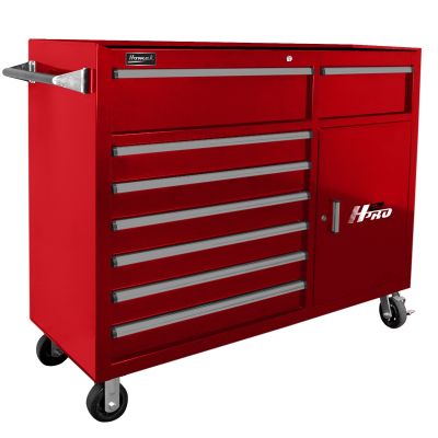 56 in. H2Pro Series 8 Drawer Rolling Cabinet, Red
