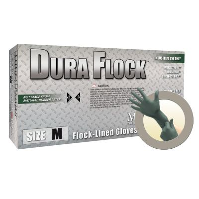 MFXDFK608XXL image(0) - DURA FLOCK 8 MIL FLOCK-LINED GREEN NITRILE GLOVE XXL